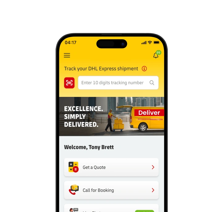 DHL Logistics Clone App