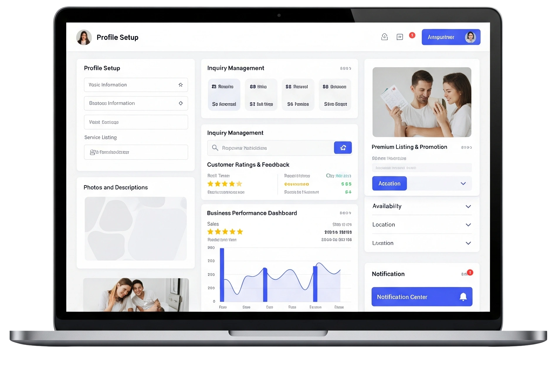 Business/Vendor Panel