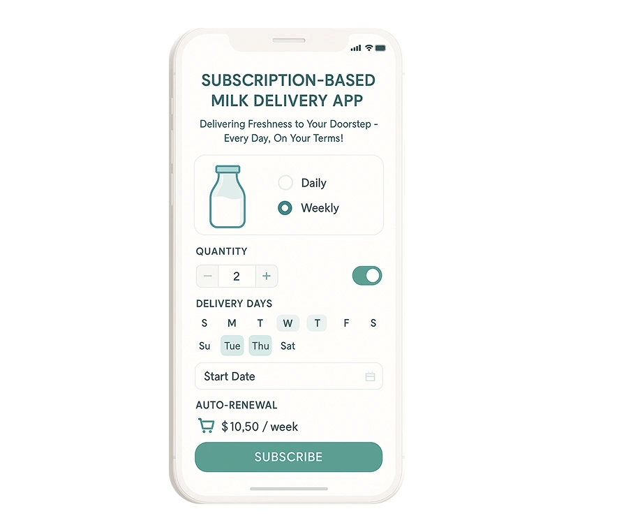 Subscription-Based Milk Delivery App