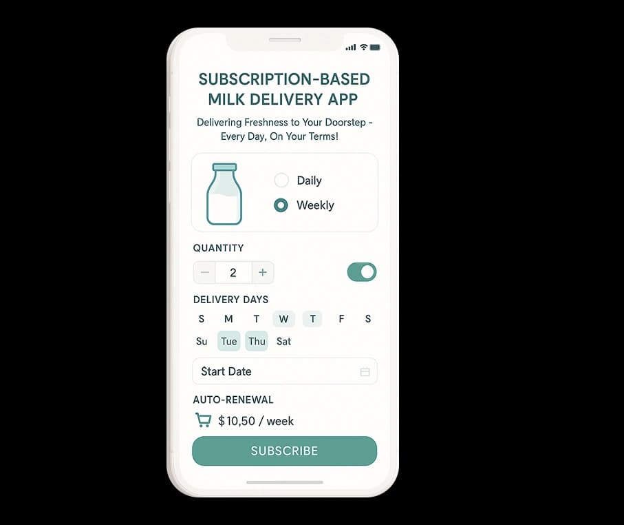 Subscription-Based Milk Delivery App