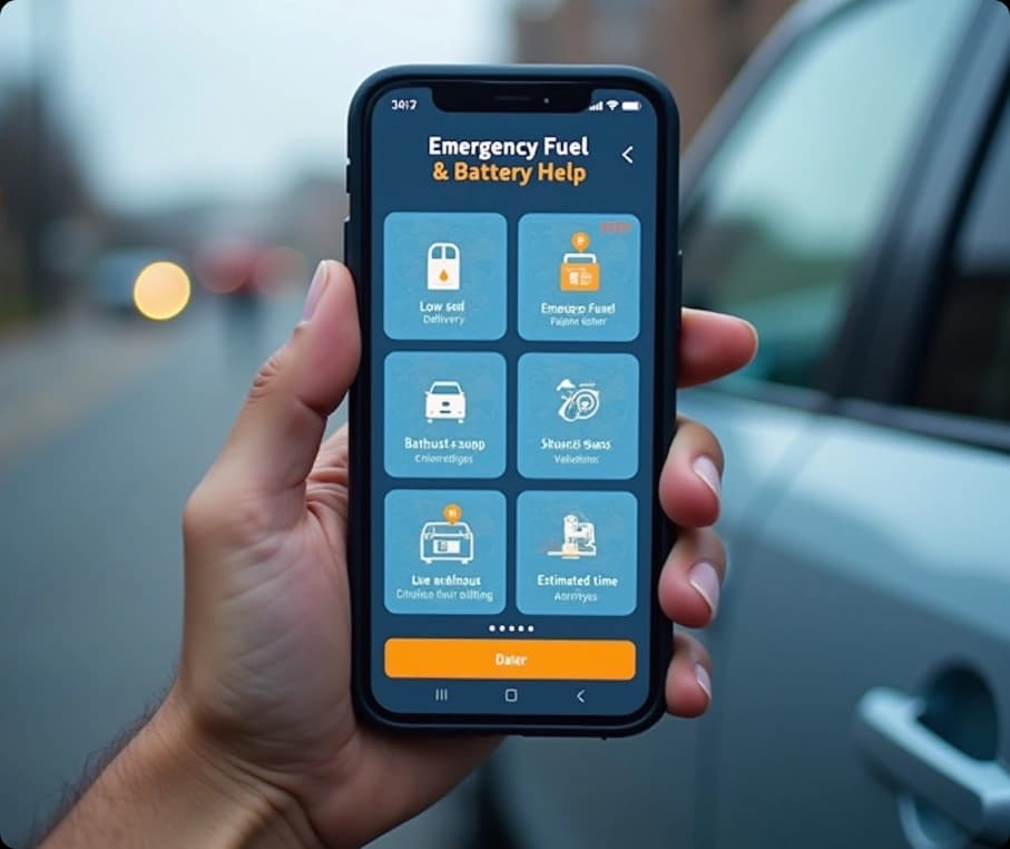Emergency Fuel & Battery Help App