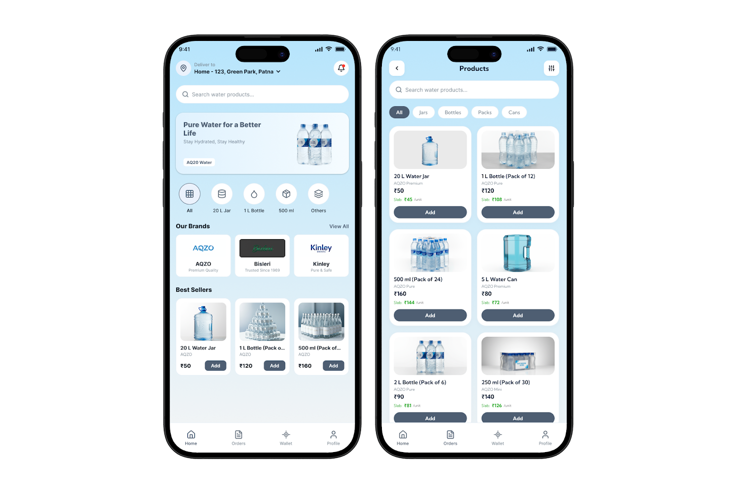 water delivery customer panel