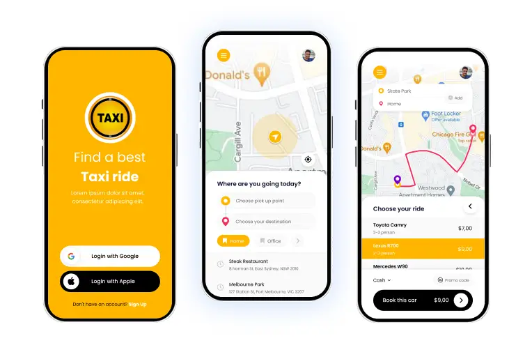Corporate Taxi App Development Services