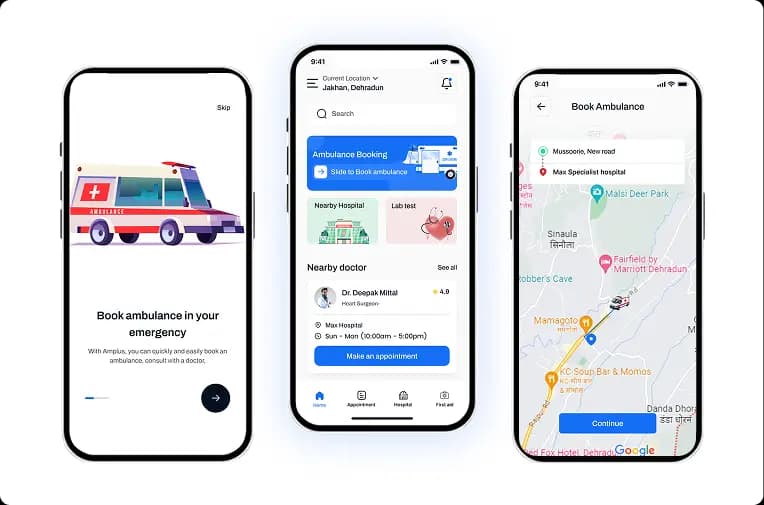 Emergency Healthcare Transport Taxi Booking App