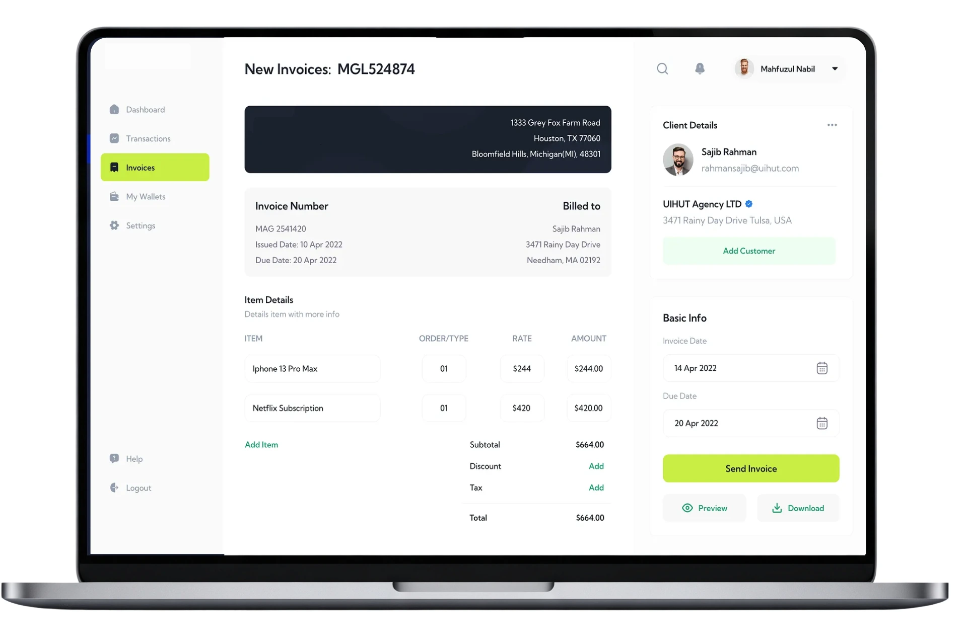 Smart Billing & Invoicing System
