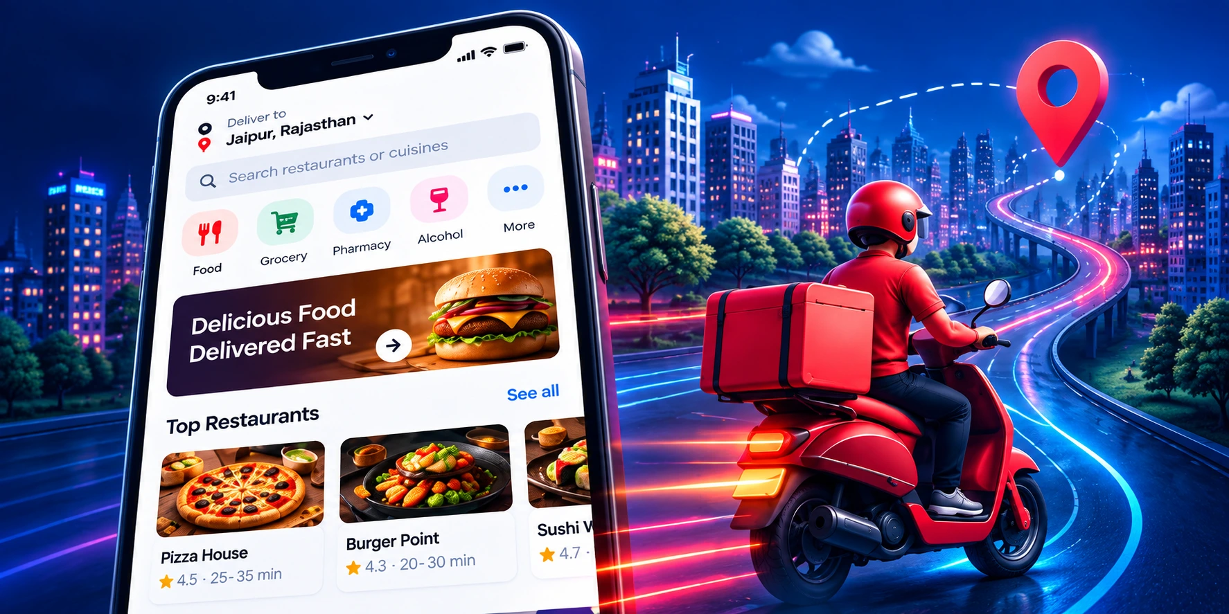 Delivery Apps We Build - Food, Grocery, Courier & On-Demand Delivery Platforms