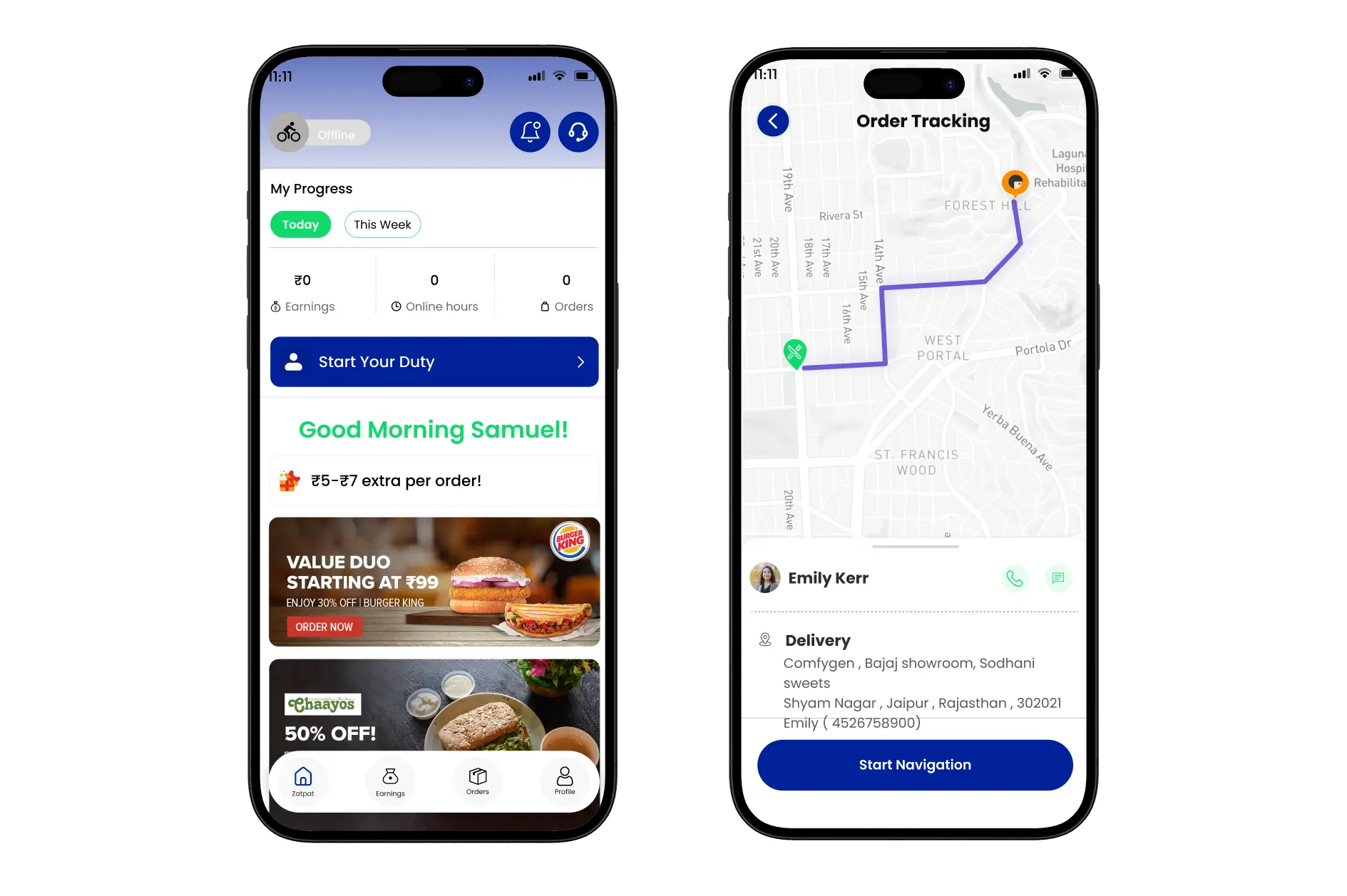 Delivery Partner App Features