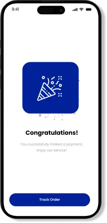ZatPat Ride app order confirmation screen with track order button