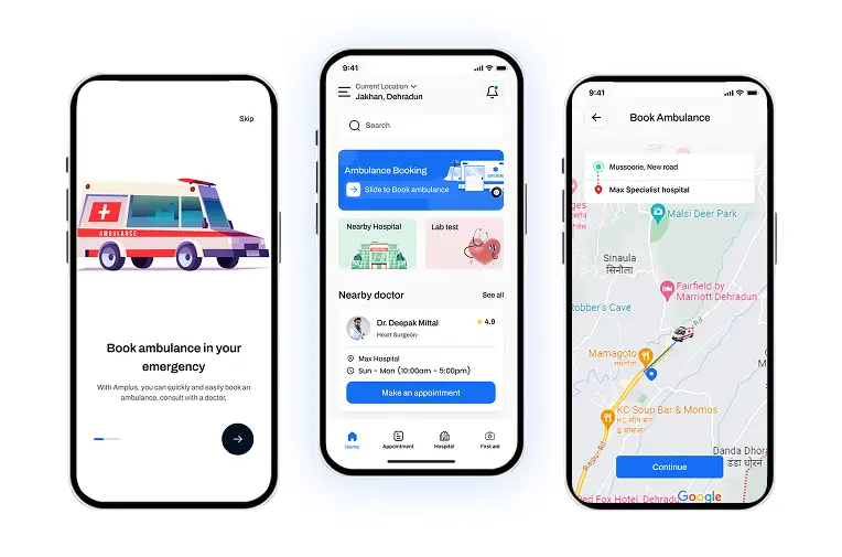 Emergency Healthcare Transport Taxi Booking App