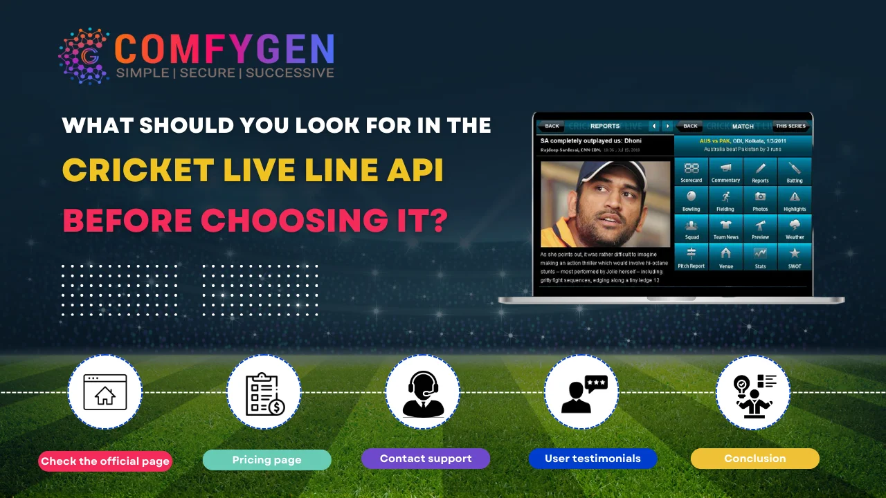What should you look for in the Cricket Live Line API before choosing it