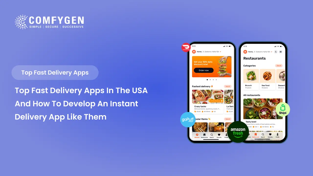 Featured image for Top Fast Delivery Apps in the USA and How to Develop an Instant Delivery App Like Them