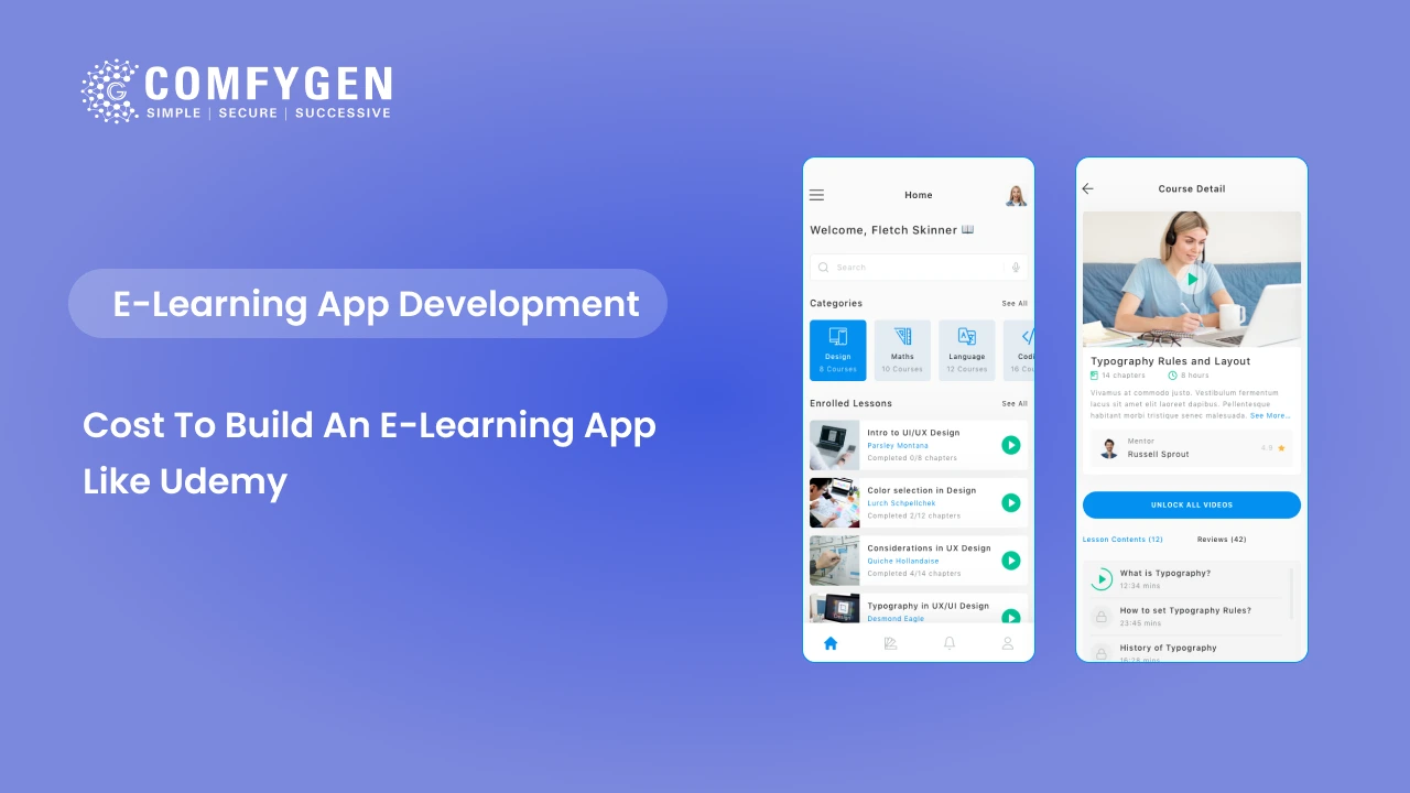 Featured image for Cost to Build an eLearning App like Udemy