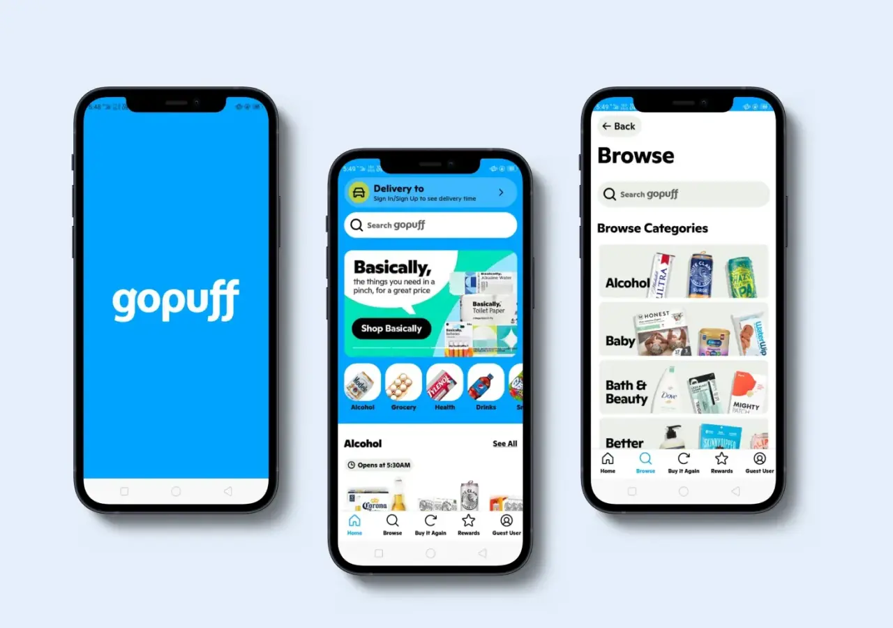 GoPuff Food Delivery App