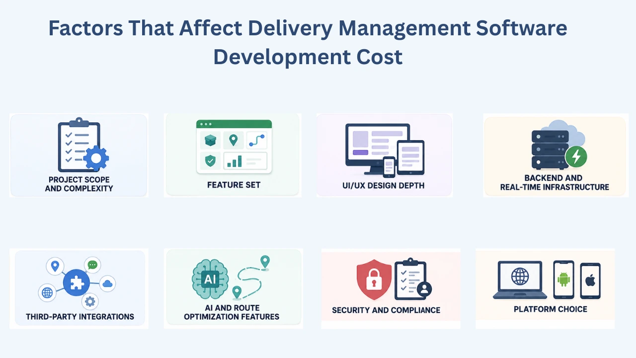 factors that affect delivery management software development cost