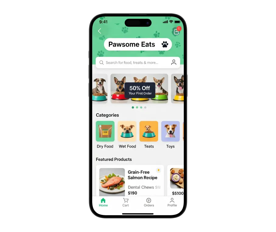 Pet Food Delivery App Development