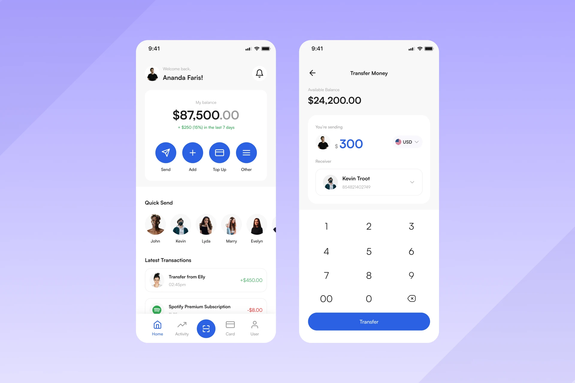 P2P Money Transfer App