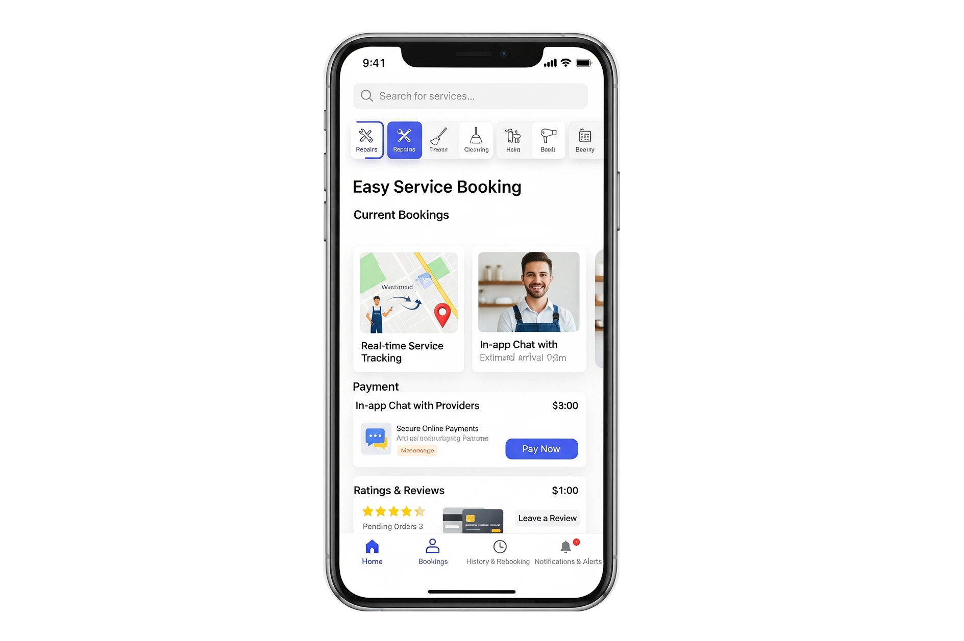 Customer Panel Screenshot