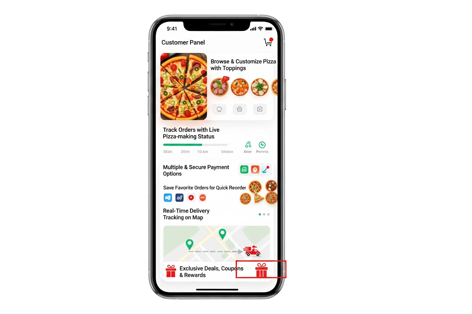 Customer Panel Screenshot